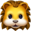 LION FACE emoji in Facebook's design style - Unicode 1F981