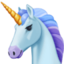 UNICORN FACE emoji in Facebook's design style - Unicode 1F984