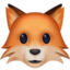 FOX FACE emoji in Facebook's design style - Unicode 1F98A