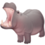 HIPPOPOTAMUS emoji in Facebook's design style - Unicode 1F99B