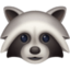 RACCOON emoji in Facebook's design style - Unicode 1F99D