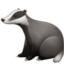 BADGER emoji in Facebook's design style - Unicode 1F9A1