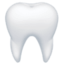 TOOTH emoji in Facebook's design style - Unicode 1F9B7