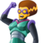 WOMAN SUPERVILLAIN emoji in Facebook's design style - Unicode 1F9B9-200D-2640-FE0F