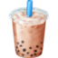 BUBBLE TEA emoji in Facebook's design style - Unicode 1F9CB