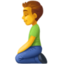 MAN KNEELING emoji in Facebook's design style - Unicode 1F9CE-200D-2642-FE0F