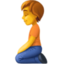 KNEELING PERSON emoji in Facebook's design style - Unicode 1F9CE