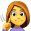 DEAF WOMAN emoji in Facebook's design style - Unicode 1F9CF-200D-2640-FE0F