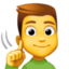 DEAF MAN emoji in Facebook's design style - Unicode 1F9CF-200D-2642-FE0F