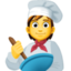 COOK emoji in Facebook's design style - Unicode 1F9D1-200D-1F373