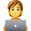 TECHNOLOGIST emoji in Facebook's design style - Unicode 1F9D1-200D-1F4BB