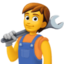 MECHANIC emoji in Facebook's design style - Unicode 1F9D1-200D-1F527