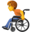 PERSON IN MANUAL WHEELCHAIR emoji in Facebook's design style - Unicode 1F9D1-200D-1F9BD