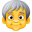 OLDER ADULT emoji in Facebook's design style - Unicode 1F9D3