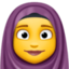 PERSON WITH HEADSCARF emoji in Facebook's design style - Unicode 1F9D5