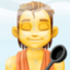 PERSON IN STEAMY ROOM emoji in Facebook's design style - Unicode 1F9D6