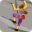 WOMAN CLIMBING emoji in Facebook's design style - Unicode 1F9D7-200D-2640-FE0F