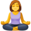 WOMAN IN LOTUS POSITION emoji in Facebook's design style - Unicode 1F9D8-200D-2640-FE0F