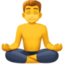 MAN IN LOTUS POSITION emoji in Facebook's design style - Unicode 1F9D8-200D-2642-FE0F