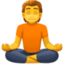 PERSON IN LOTUS POSITION emoji in Facebook's design style - Unicode 1F9D8