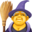 WOMAN MAGE emoji in Facebook's design style - Unicode 1F9D9-200D-2640-FE0F