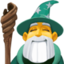 MAN MAGE emoji in Facebook's design style - Unicode 1F9D9-200D-2642-FE0F