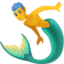 MERMAN emoji in Facebook's design style - Unicode 1F9DC-200D-2642-FE0F