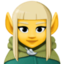 WOMAN ELF emoji in Facebook's design style - Unicode 1F9DD-200D-2640-FE0F