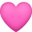 PINK HEART emoji in Facebook's design style - Unicode 1FA77