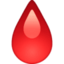 DROP OF BLOOD emoji in Facebook's design style - Unicode 1FA78