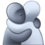 PEOPLE HUGGING emoji in Facebook's design style - Unicode 1FAC2