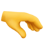 PALM DOWN HAND emoji in Facebook's design style - Unicode 1FAF3