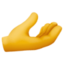 PALM UP HAND emoji in Facebook's design style - Unicode 1FAF4