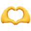 HEART HANDS emoji in Facebook's design style - Unicode 1FAF6