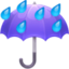 UMBRELLA WITH RAIN DROPS emoji in Facebook's design style - Unicode 2614