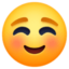 WHITE SMILING FACE emoji in Facebook's design style - Unicode 263A-FE0F