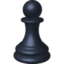 CHESS PAWN emoji in Facebook's design style - Unicode 265F-FE0F