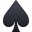 BLACK SPADE SUIT emoji in Facebook's design style - Unicode 2660-FE0F