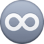 INFINITY emoji in Facebook's design style - Unicode 267E-FE0F