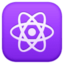 ATOM SYMBOL emoji in Facebook's design style - Unicode 269B-FE0F