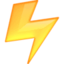 HIGH VOLTAGE SIGN emoji in Facebook's design style - Unicode 26A1