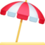 UMBRELLA ON GROUND emoji in Facebook's design style - Unicode 26F1-FE0F