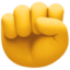 RAISED FIST emoji in Facebook's design style - Unicode 270A