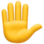 RAISED HAND emoji in Facebook's design style - Unicode 270B