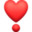 HEART EXCLAMATION emoji in Facebook's design style - Unicode 2763-FE0F