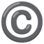 COPYRIGHT SIGN emoji in Google's design style - Unicode 00A9-FE0F