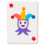 PLAYING CARD BLACK JOKER emoji in Google's design style - Unicode 1F0CF