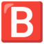 NEGATIVE SQUARED LATIN CAPITAL LETTER B emoji in Google's design style - Unicode 1F171-FE0F