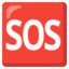 SQUARED SOS emoji in Google's design style - Unicode 1F198