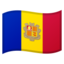 Andorra Flag emoji in Google's design style - Unicode 1F1E6-1F1E9